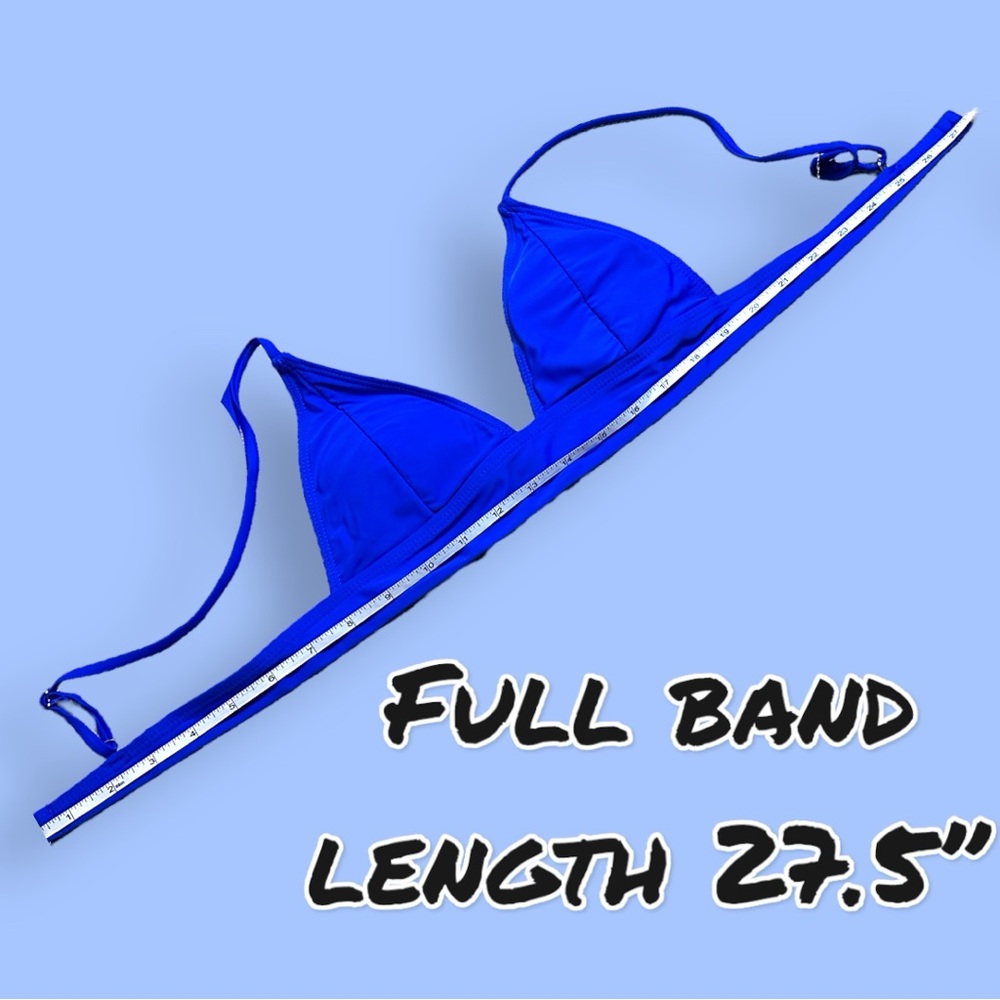 EUC Zaful Structured Triangle Style Bikini Set in Royal Blue. Size Medium/6 ๐ - Picture 7 of 15